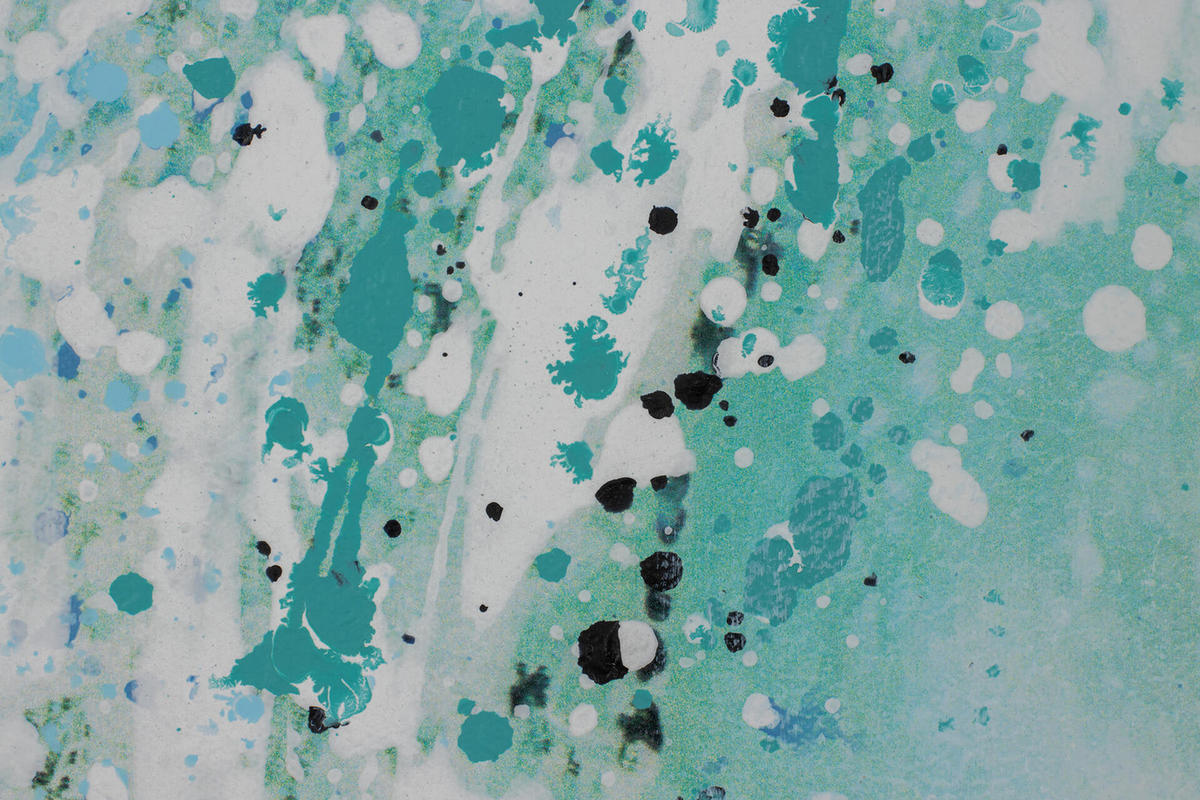 ACRYLBILD HANDGEMALT 90/60 cm - Türkis/Blau, Holz/Textil (90/60cm) - KUNSTLOFT