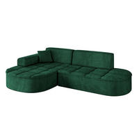 ECKSOFA Ottomane Links TARO-L1 - 243x171x79,5 cm Dunkelgrün - Grün, Holzwerkstoff/Textil (243/171cm) - ALTDECOR