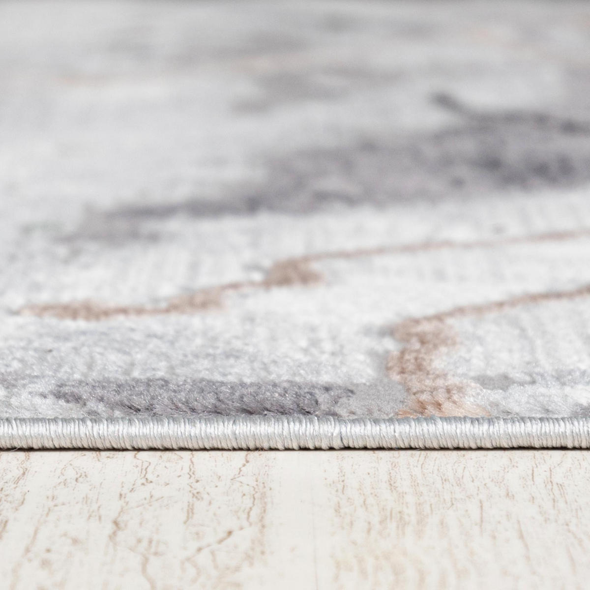 TEPPICH Graphit Modern Abstrakt, Glamour, Marmor - Kurzflor Rechteckig Stilvoller - Grau - 80 x 150 cm - Grau, Textil (80/150cm) - Mazovia