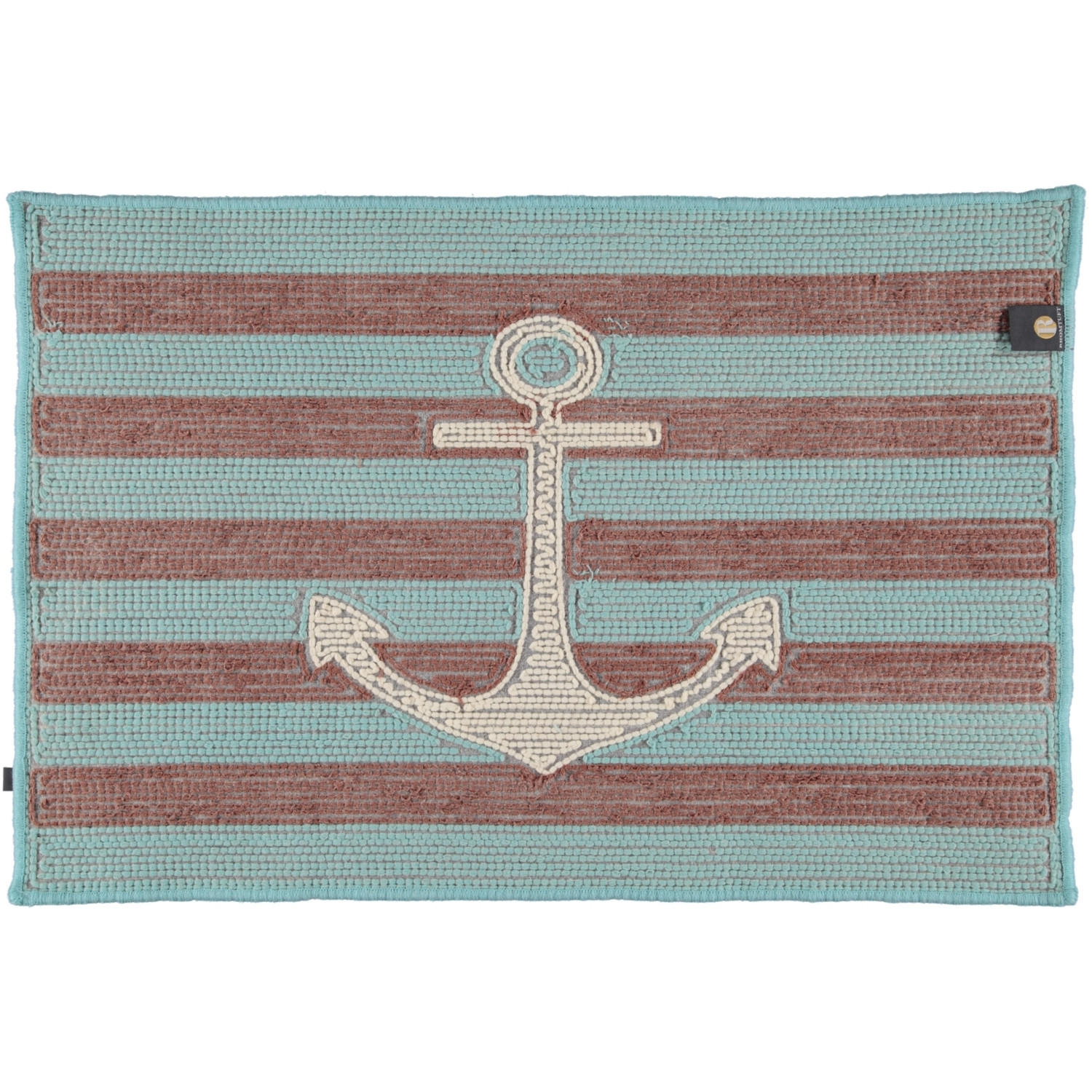 BADTEPPICHE ANKER ICE-CAPPUCINO-WEISS - 1370 - Blau, Textil (60/90cm) - Rhomtuft