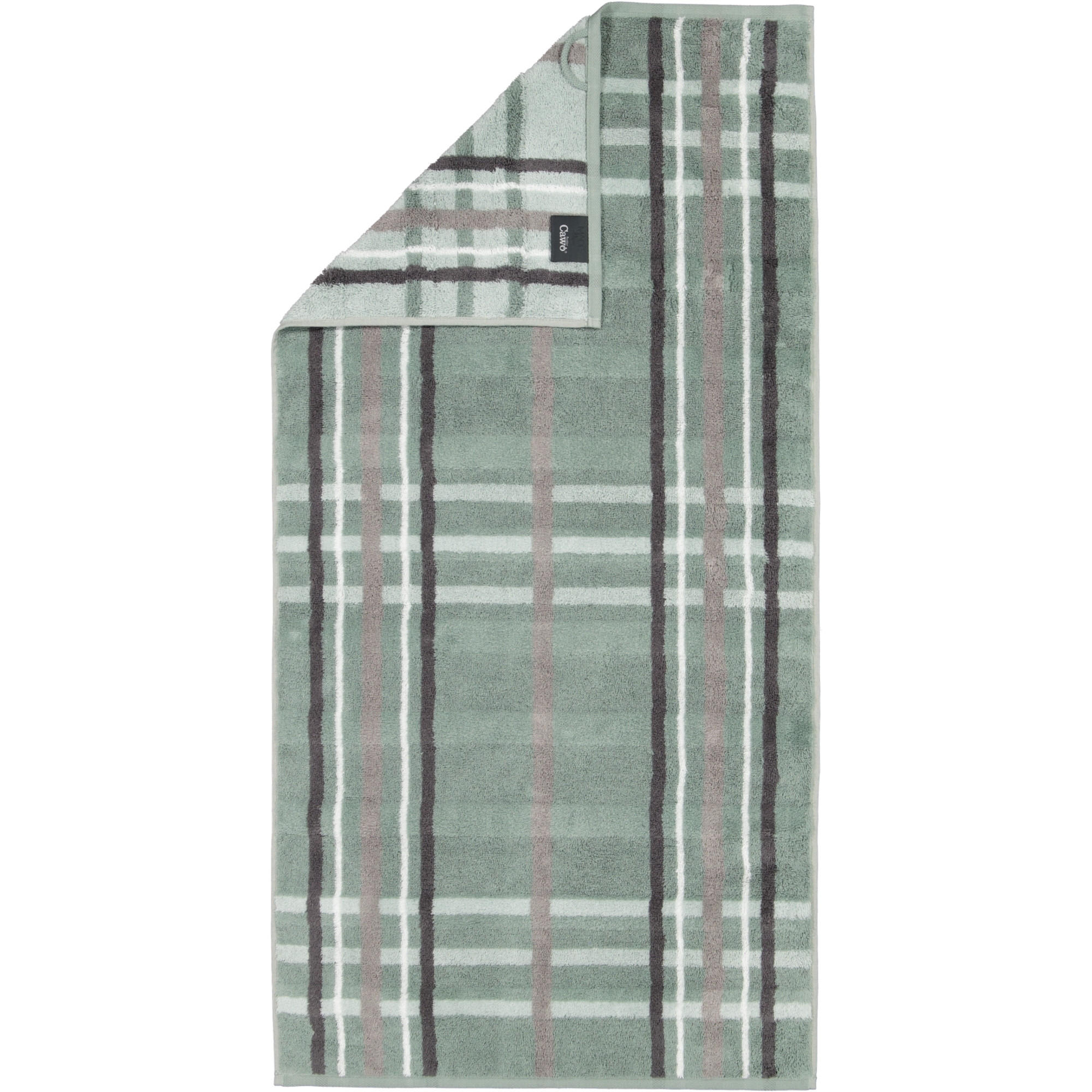 HANDTUCH NOBLESSE CHECK 1089 NORDIC GREEN - 44 - Grün, Textil (50/100cm) - Cawoe