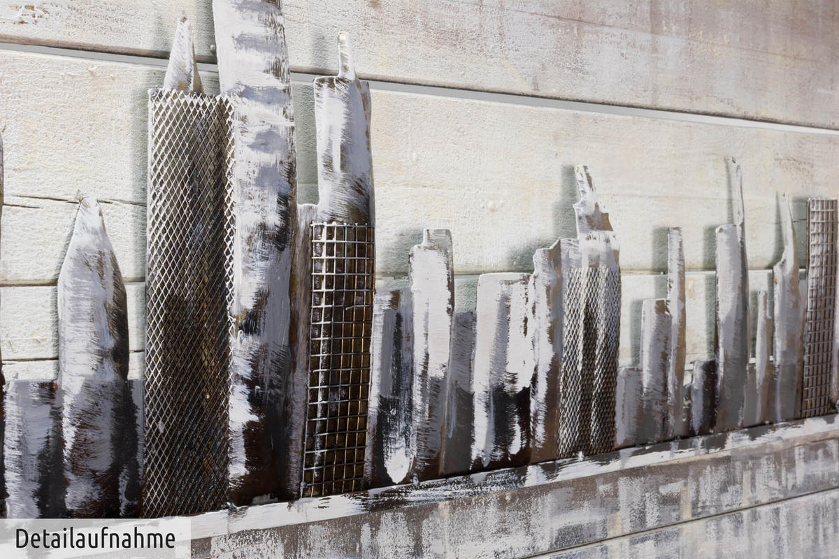 HOLZBILD Grau 150/50 cm - Beige/Grau, Holz (4.31/50cm) - KUNSTLOFT