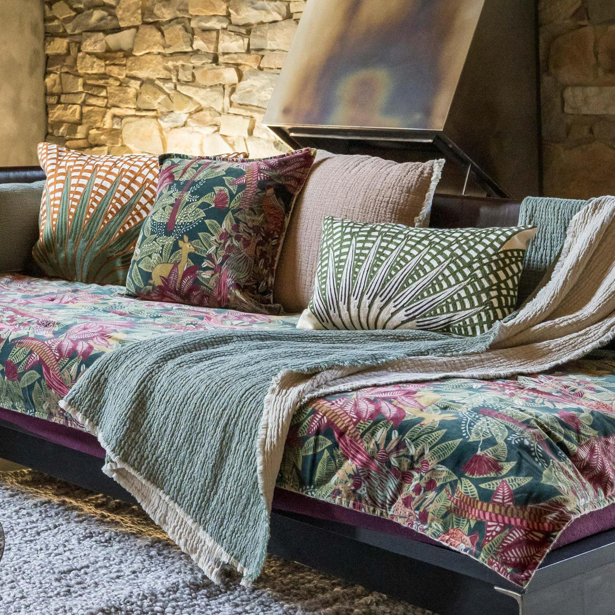 KISSEN Emilio kupferbraun 45 x 45 cm - Dunkelorange, Textil (45/45cm) - Vivaraise