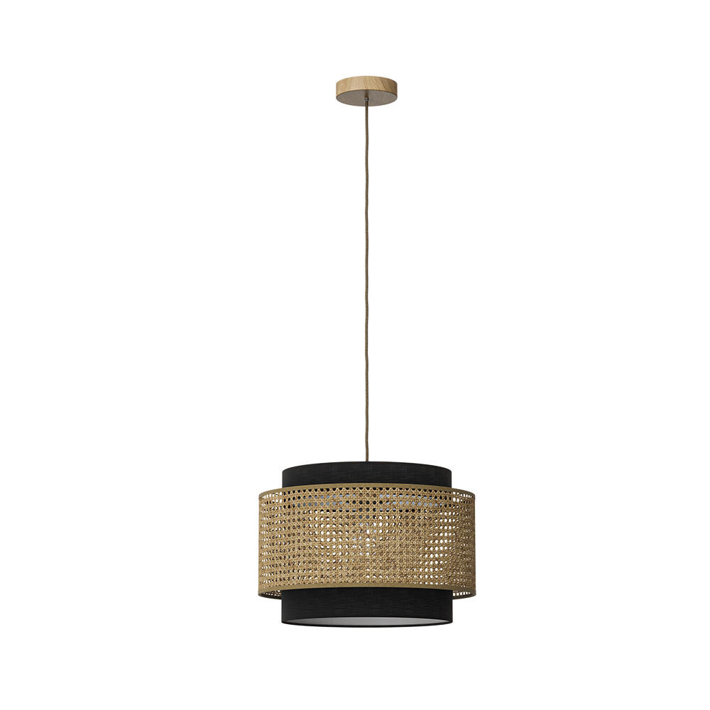 STROPNÍ SVÍTIDLO Morten Černá 45 x 31 cm - černá, přírodní materiály (45/45/31cm) - Vicco