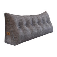 KEILKISSEN Samt Ergonomisches Groß 180cm - Grau, Textil (20/180cm) - Vercart