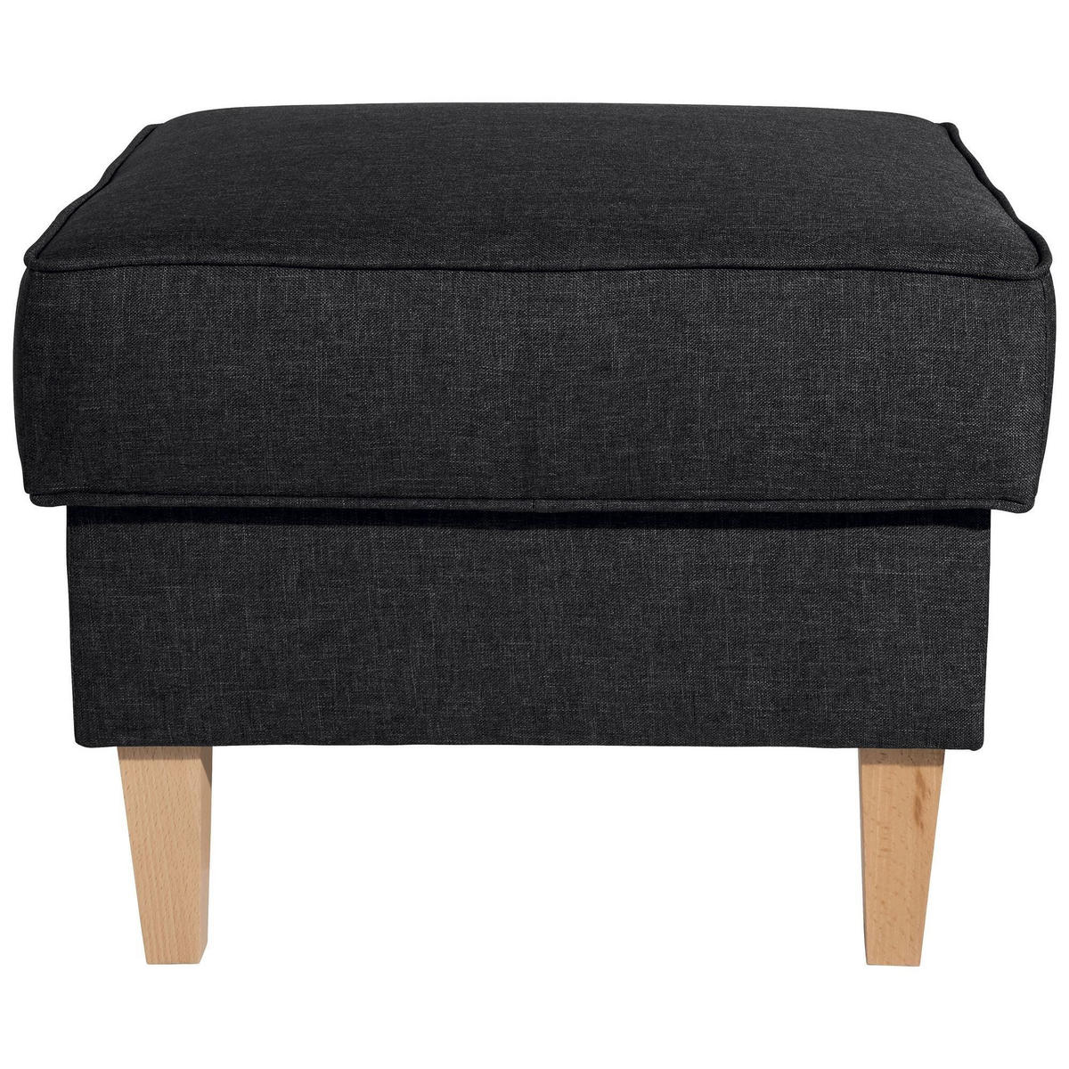 HOCKER Karlen Bezug Flachgewebe Buche natur / graphit - Buchefarben/Graphitfarben, Kunststoff (53/45/53cm) - 58aufmkessel