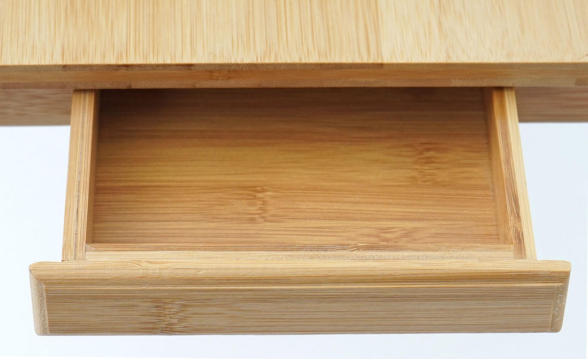 LAPTOPTISCH HxBxT 28x55x35cm Bambus mit Lüftungslöchern faltbar höhenverstellbar - Braun, Holz (35/55/28cm) - PROREGAL