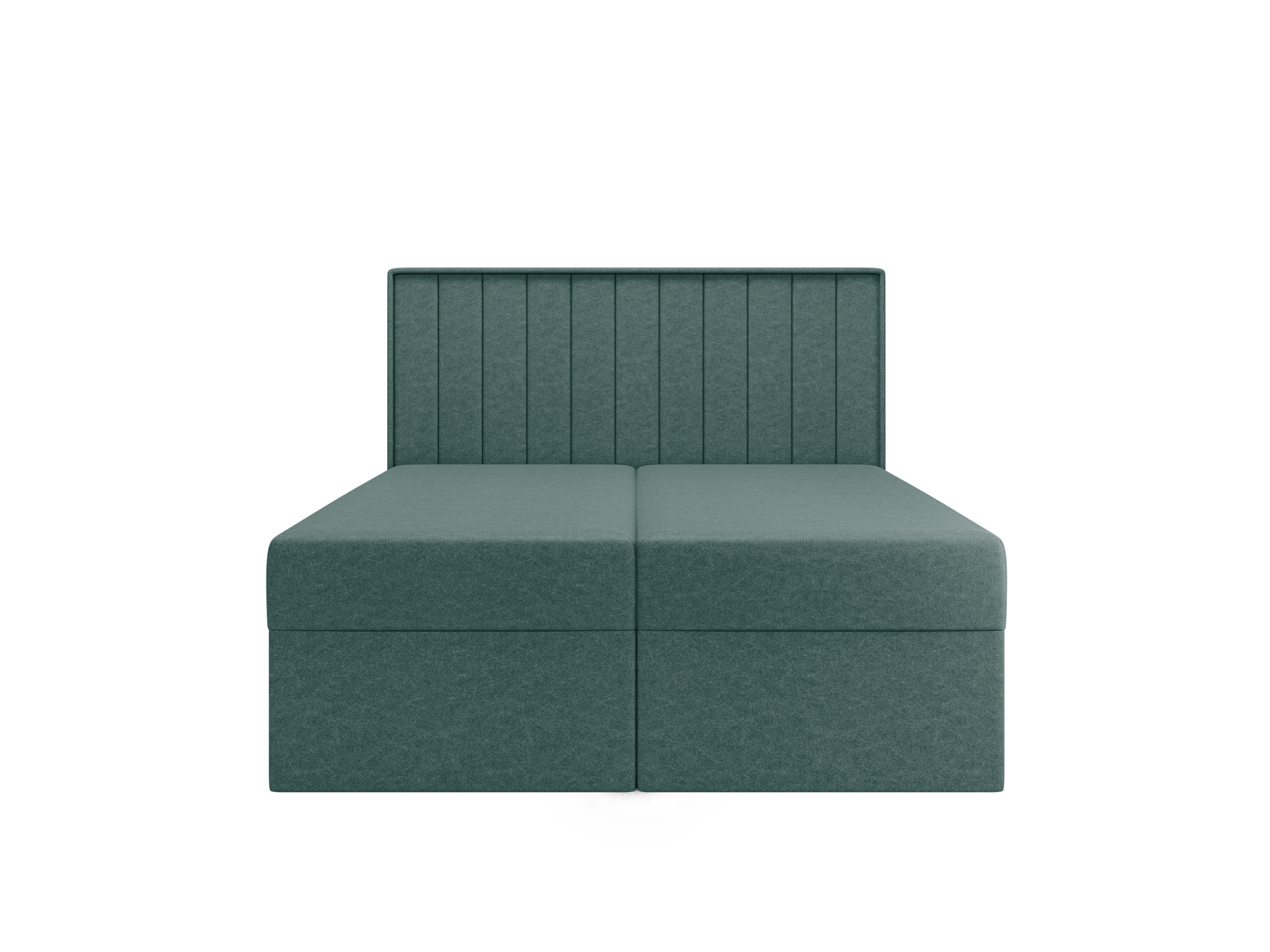 BOXBETT - Taschenmatratze + Topper 140x200 dunkelgrün velvet - Dunkelgrün, Holz/Holzwerkstoff (140/200cm) - SIMKAM Furniture