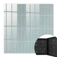 SCHLÜSSELBOX Schwarz 30x30 cm- Türöffnung nach rechts - Zartes Muster - Grau, Metall (30/30/5cm) - TULUP