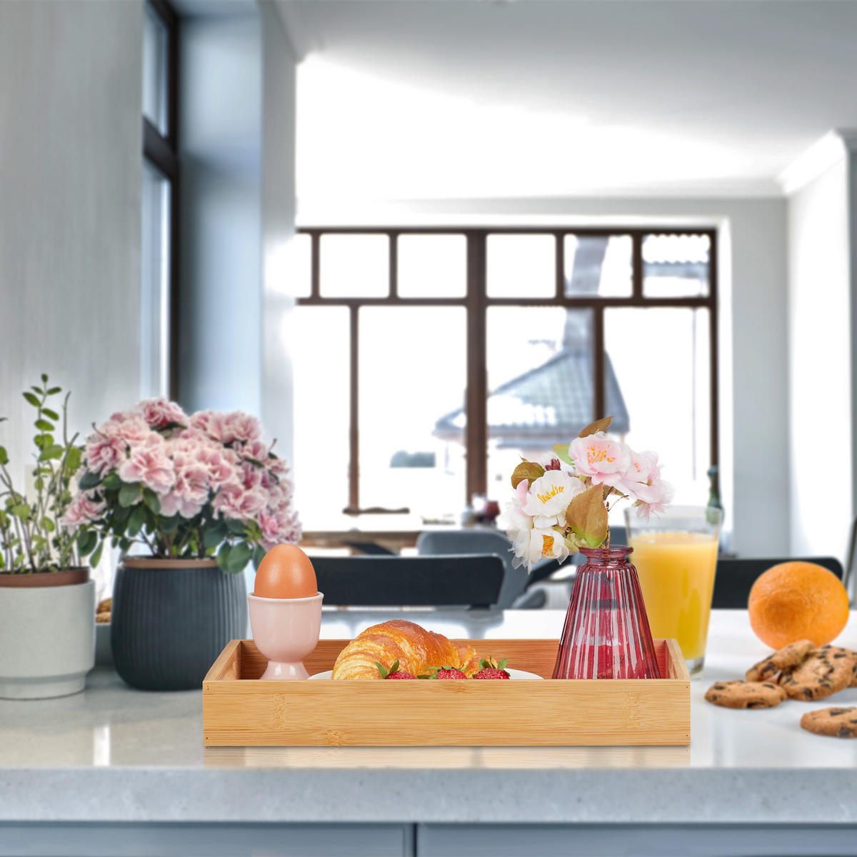 TABLETT - Hellbraun, Holz/Holzwerkstoff (30/4/20cm) - Relaxdays