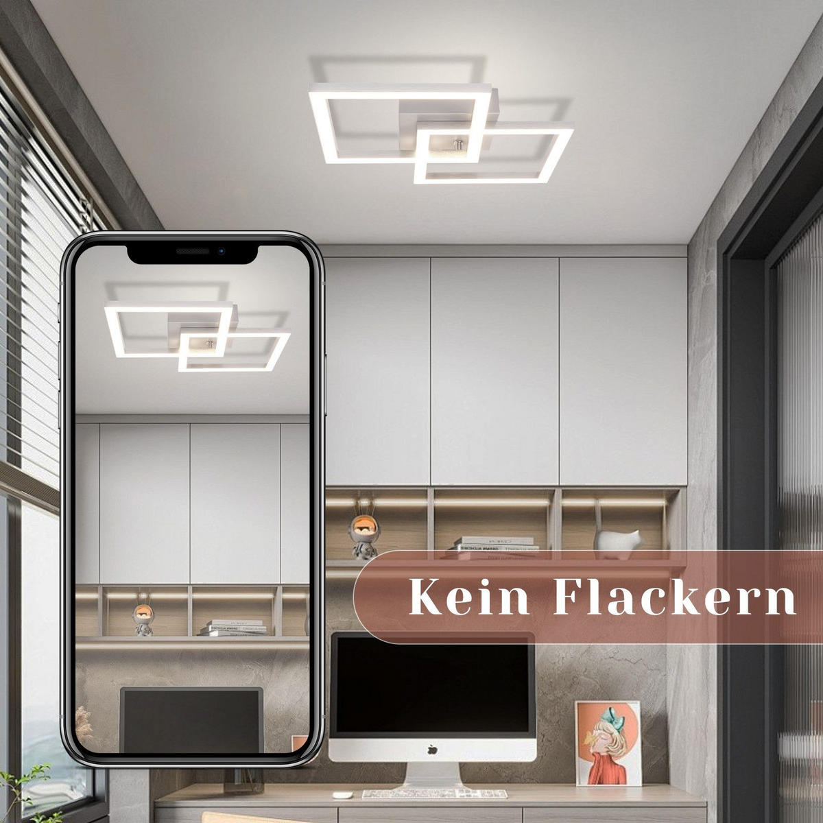 LED-DECKENLEUCHTE Luchetti 6/29.5/47cm - Goldfarben, Metall (29.5/6/47cm) - Nettlife