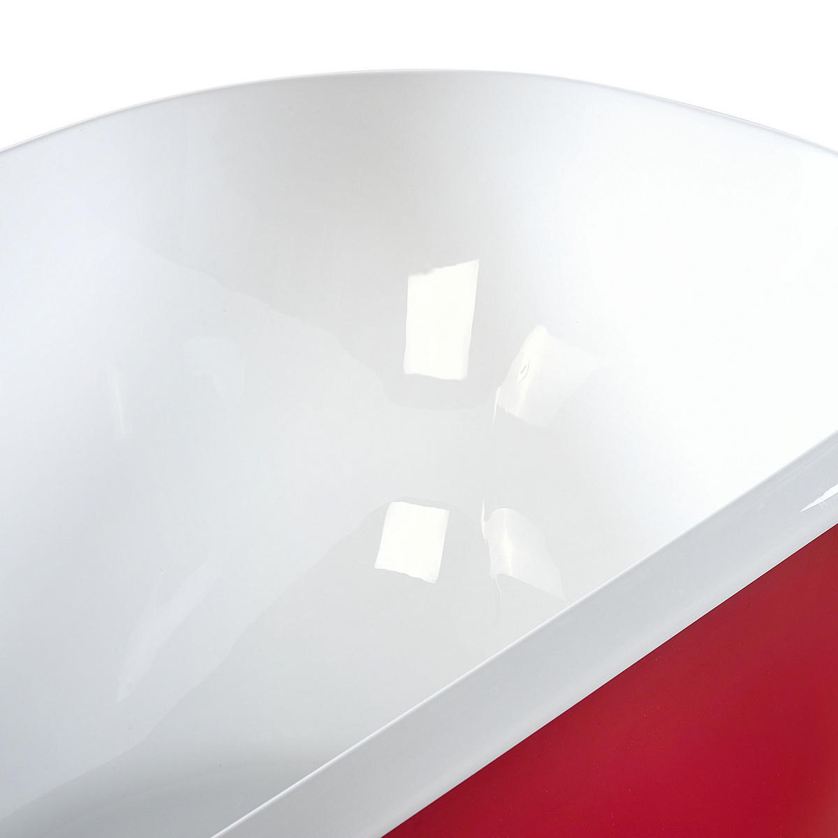 BADEWANNE FREISTEHEND 77x170x61 cm rot Tesoro - Rot, Kunststoff (77/61/170cm) - Beliani