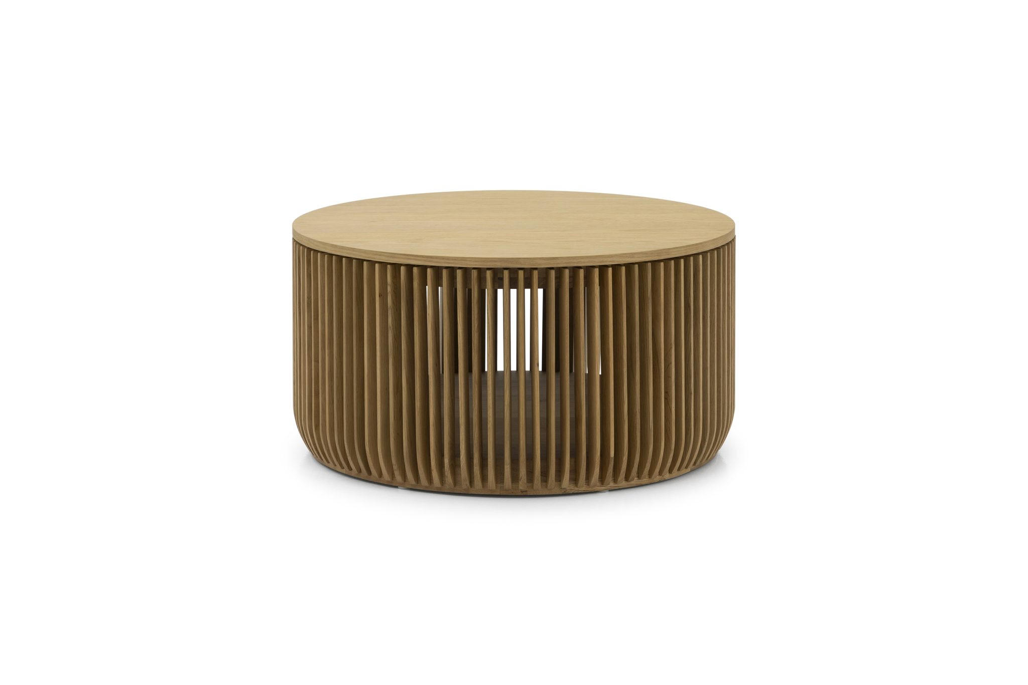 COUCHTISCH Franz, Natur Massiveiche - Beige, Holz (80/80/41cm) - WOODEK