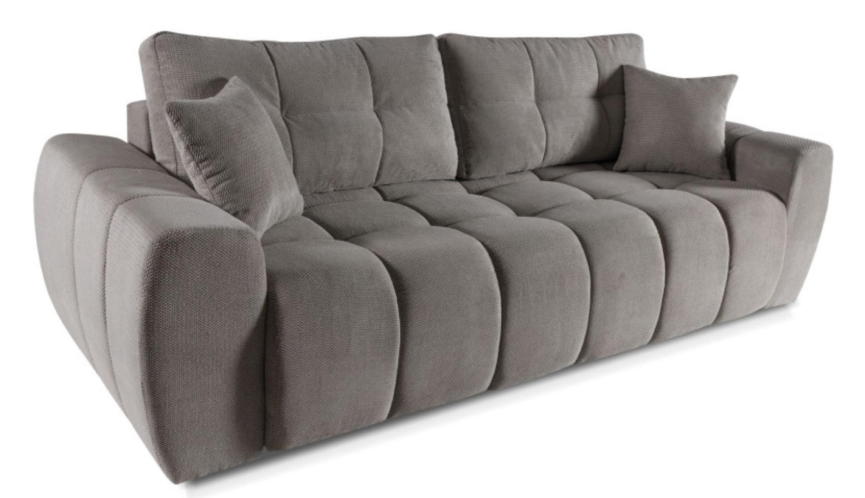 SOFA Grau FITU Ausziehbar - Grau, Textil (263/93/105cm) - Sepro Meble