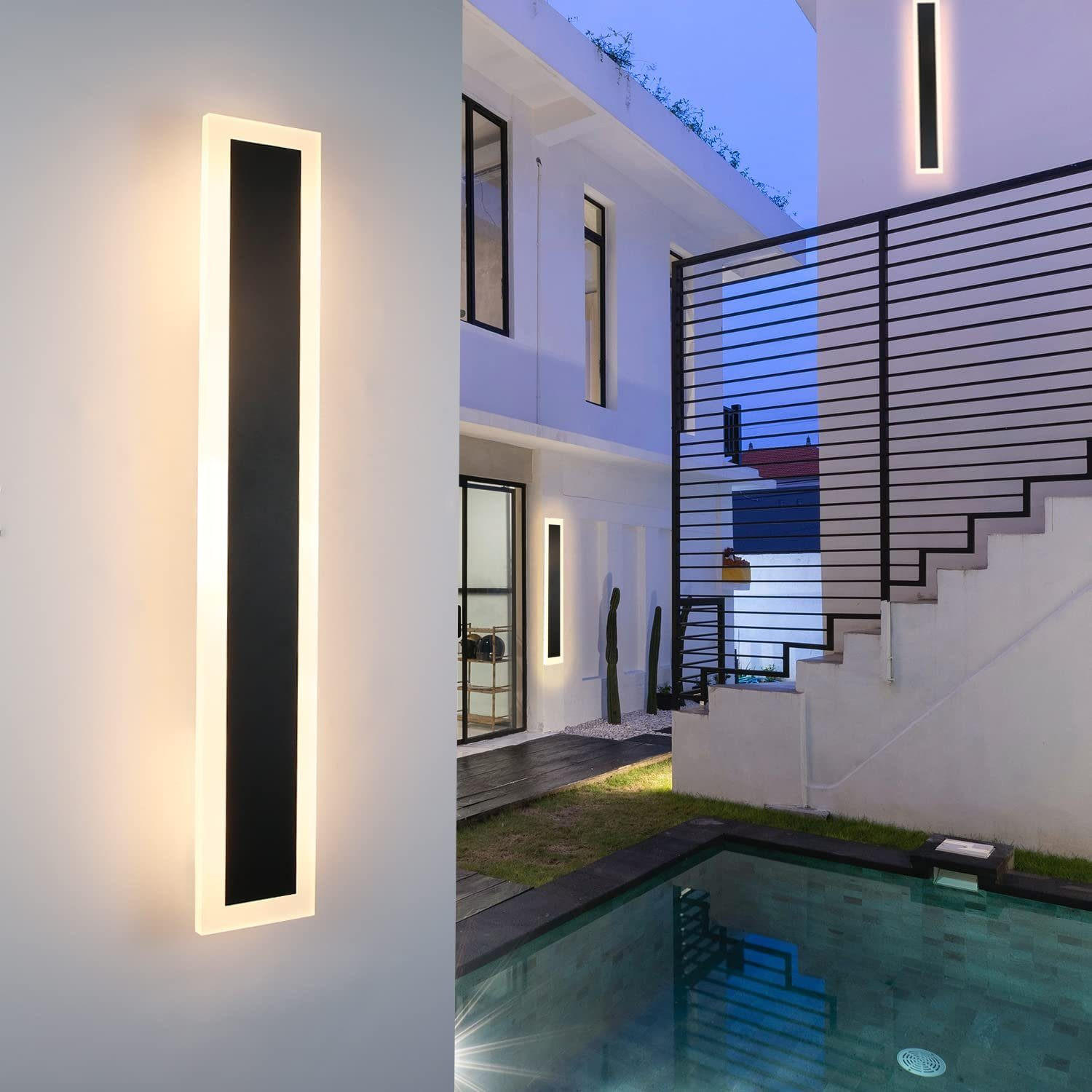 LED WANDLEUCHTE Lichtblick - Schwarz, Metall (8/4/50cm) - Nettlife