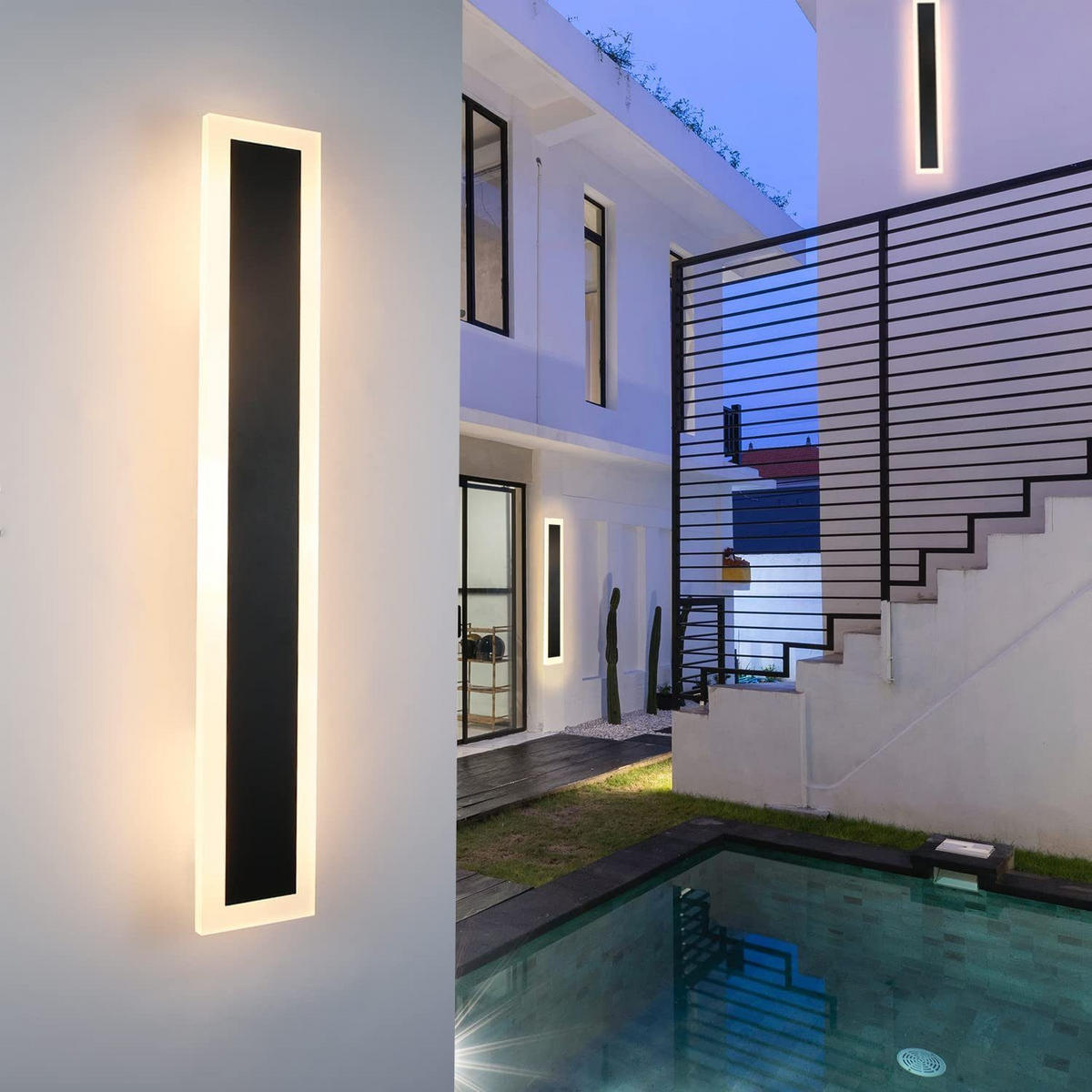 LED WANDLEUCHTE Lichtblick - Schwarz, Metall (8/4/50cm) - Nettlife