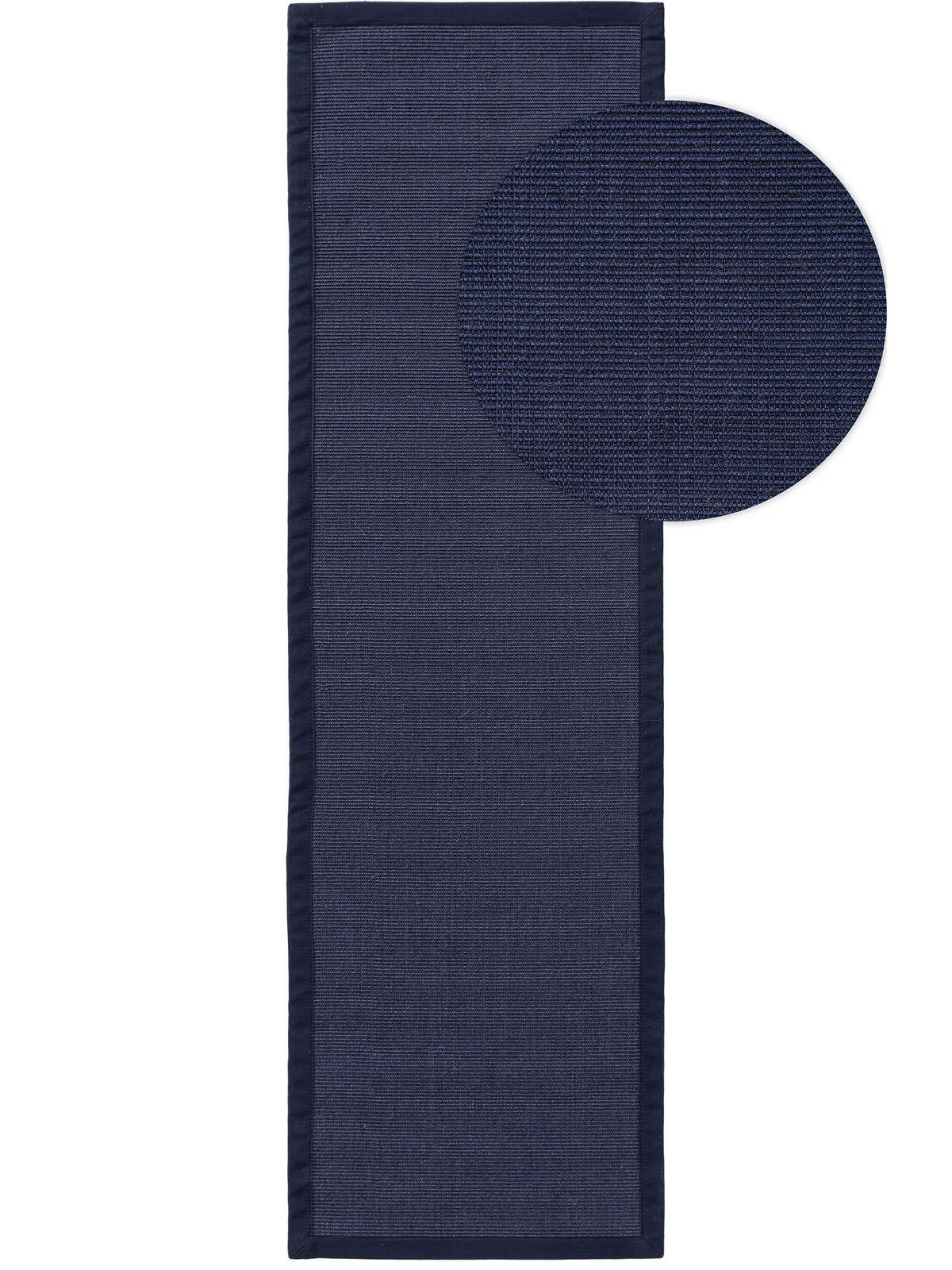SISALTEPPICH Sana Blau 70x240 cm - Blau, Textil (70/240cm) - benuta Nest