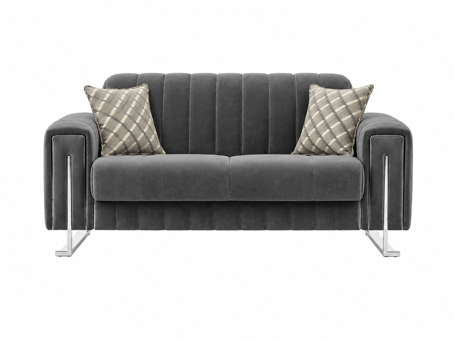 2-SITZER SOFA Kochi Grau - Grau, Holzwerkstoff/Textil (178/85/100cm)