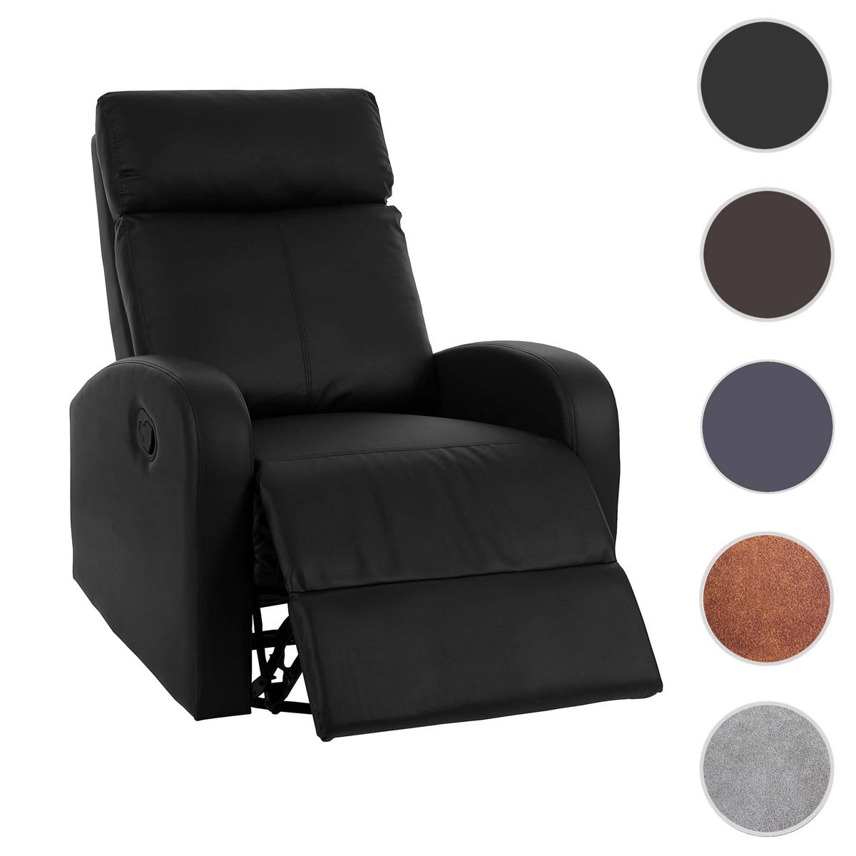 FERNSEHSESSEL PREMIUM Schwarz - Schwarz, Textil (75/100/96cm) - MCW