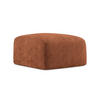 POUF Chenille Stoff Orange - Terracotta/Schwarz, Holzwerkstoff/Kunststoff (65/40/65cm) - LaMiaSofa