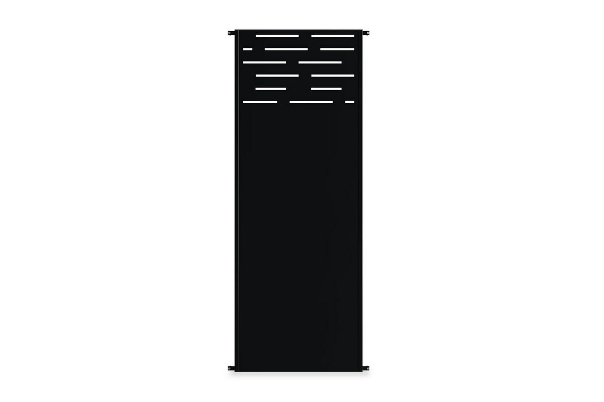 SICHTSCHUTZ PANEELEN 2er-Set Arlberg Schwarz H.160cm mit Mustern auf der Oberseite - Schwarz, Metall (60/160cm) - Casanoov