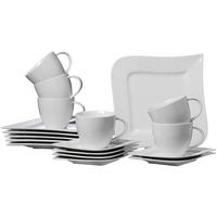 KAFFEESERVICE Melodie weiß 18er Set - Weiß, Keramik (1/1/1cm) - Ritzenhoff Breker