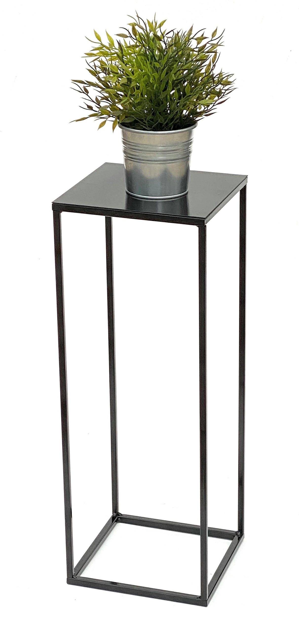 BLUMENSTÄNDER eckig Metall Schwarz 23/23/62,5 cm - Schwarz, Metall (23/62.5/23cm) - DanDiBo