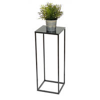 BLUMENSTÄNDER eckig Metall Schwarz 23/23/62,5 cm - Schwarz, Metall (23/62.5/23cm) - DanDiBo