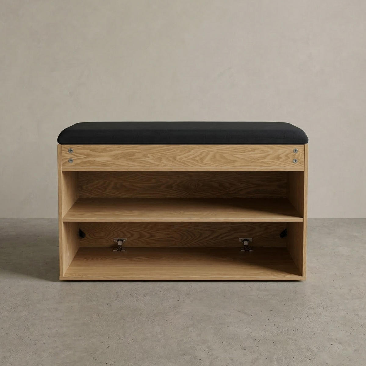 SCHUHSCHRANK Soto 80/50/35 cm Sitzbank - Braun, Holzwerkstoff (80/50/35cm) - BOXIMO