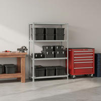 SCHRAUBREGAL PANDA MID | HxBxT 150x110x30cm | 4 Fachböden | Fachlast 75kg | Grau - Grau, Metall (110/150/30cm) - PROREGAL