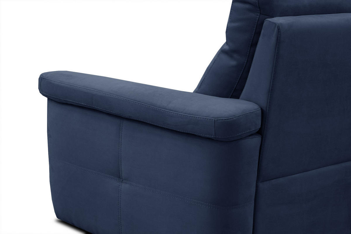 SOFA JONES 2-Sitzer, dunkelblau - Dunkelblau, Holzwerkstoff/Textil (166/102/99cm) - Courtois Laville