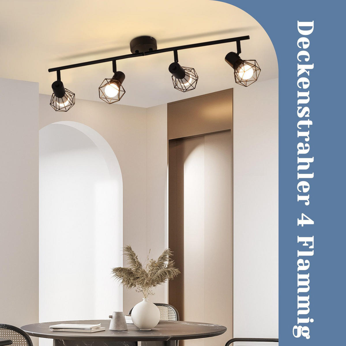 STRAHLER Flagler 71/20/9.5 cm - Schwarz, Metall (71/20/9.5cm) - Nettlife