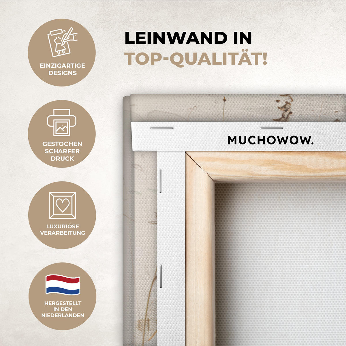 LEINWANDBILD Blumen - Rosa - Modern - Beige 60x80 cm - Beige, Textil (60/80cm) - MuchoWow