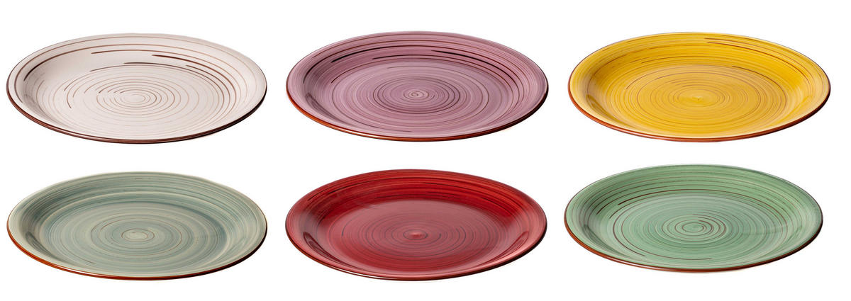 SPEISETELLER Rimini ø 26,5 cm - 6 Stück - Multicolor, Keramik (26.5cm) - Studio Tavola