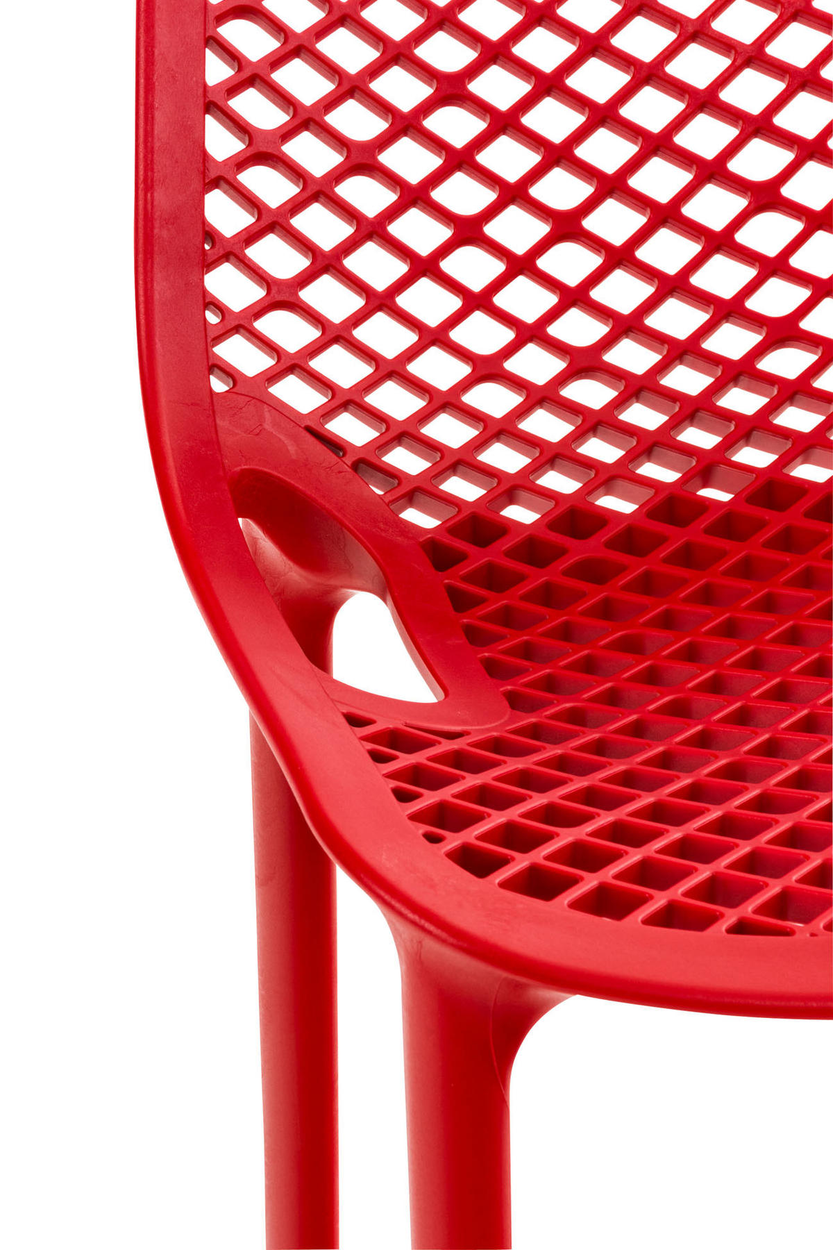 BARHOCKER 2er Set Kunststoff rot - Rot, Kunststoff (45/105/53cm) - CLP