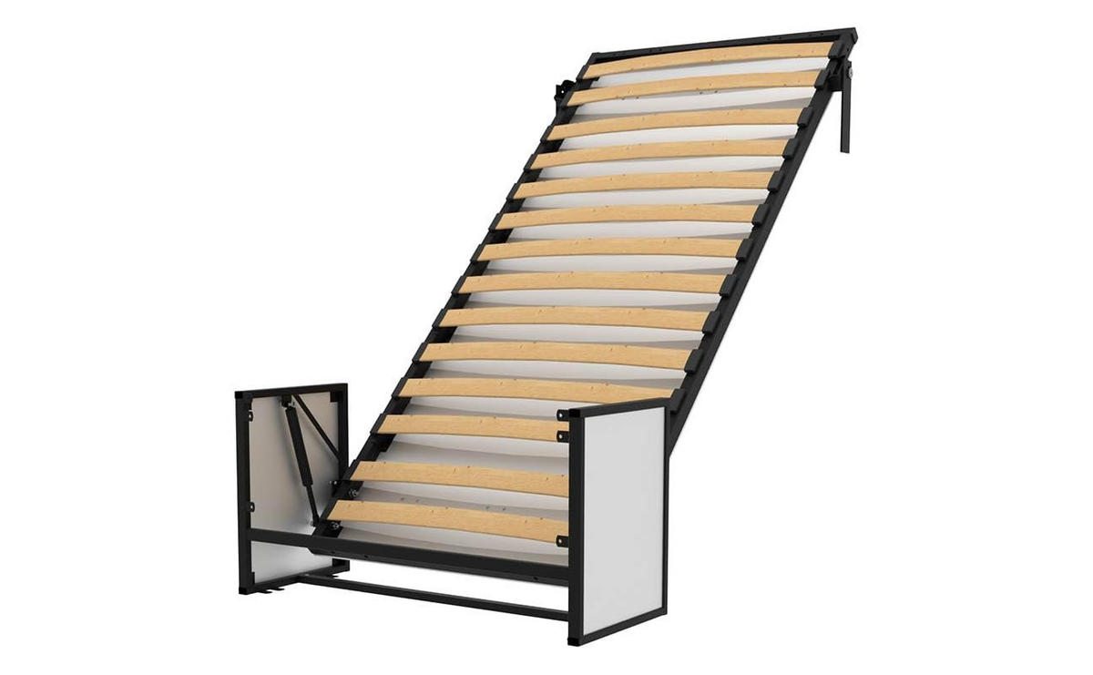 SCHRANKBETT Morphy Studio Modulares SizeFlex- und TypeFlex-System - 100x200, Vertikal - Schwarz, Metall (100/200cm) - WallBedKing