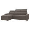 ECKSOFA Oslo 2rLC - Hellbraun/Silberfarben, Holz/Textil (235/170cm) - MIRJAN24