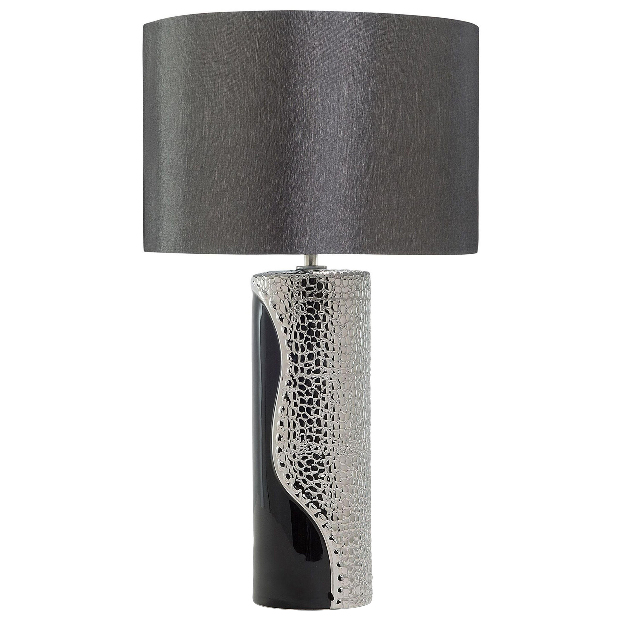 TISCHLAMPE Aiken 30/30/52 cm - Schwarz, Keramik (30/30/52cm) - Beliani