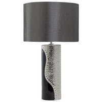 TISCHLAMPE Aiken 30/30/52 cm - Schwarz, Keramik (30/30/52cm) - Beliani