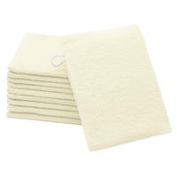 WASCHHANDSCHUH, 10er-Set, 16x21 cm, 100% Baumwolle, Weiß - Creme, Textil (16/21cm) - Zollner