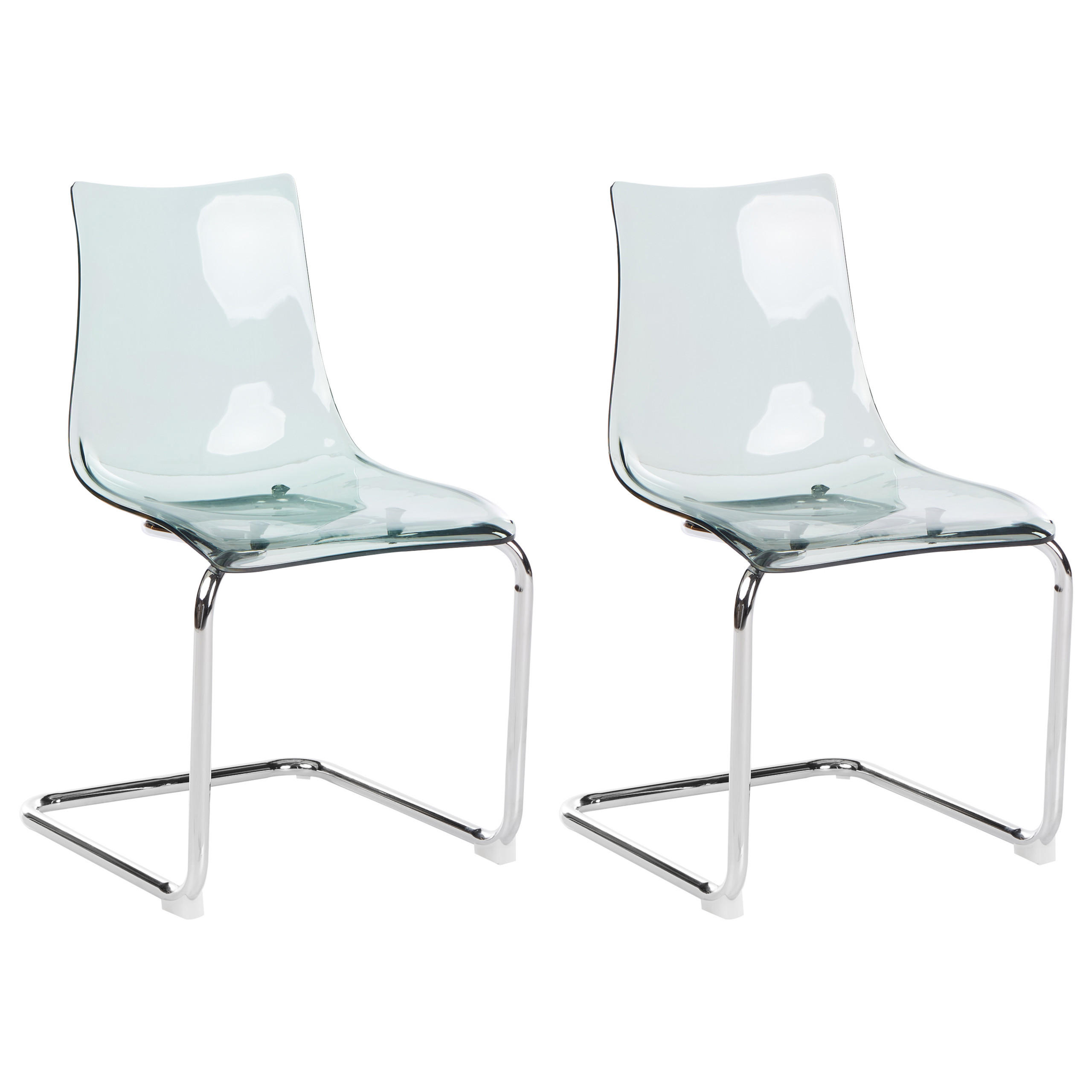 ESSZIMMERSTUHL 2er Set Schwarz Marshall - Schwarz, Kunststoff (48/81/48cm) - Beliani