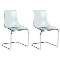 ESSZIMMERSTUHL 2er Set Schwarz Marshall - Schwarz, Kunststoff (48/81/48cm) - Beliani