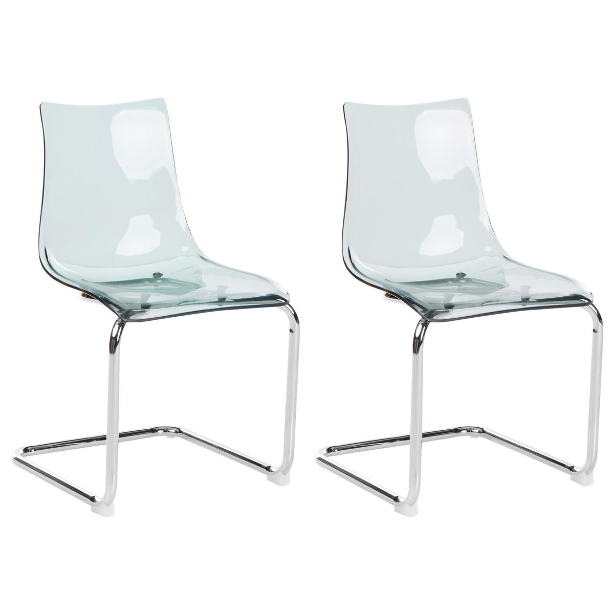 ESSZIMMERSTUHL 2er Set Schwarz Marshall - Schwarz, Kunststoff (48/81/48cm) - Beliani