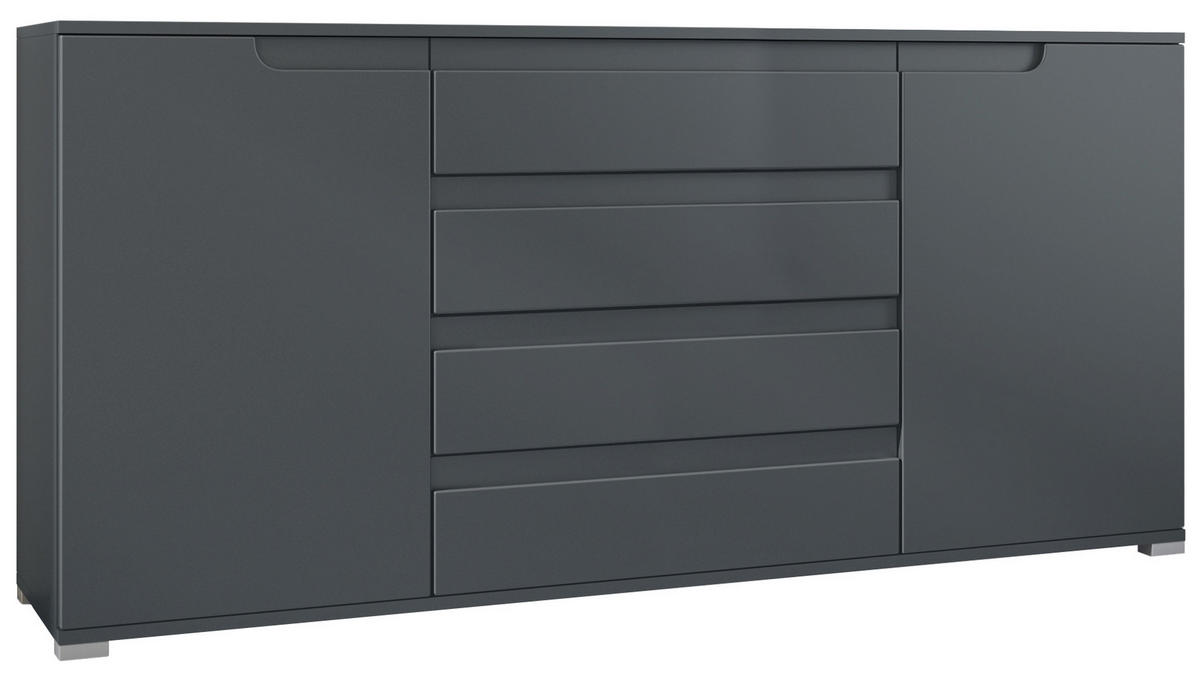 SIDEBOARD Sylt Anthrazit matt - Anthrazit, Holzwerkstoff (166.5/75.5/35cm) - Vladon