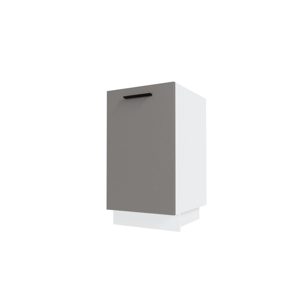 KÜCHENUNTERSCHRANK Bonn Stone Grey Matt / Weiß Matt 45 / 50 / 82cm - Graubraun/Weiß, Holz/Holzwerkstoff (45/82/50cm) - Feldmann-Wohnen