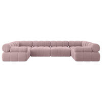 WOHNLANDSCHAFT modulares Sofa Birno-U2 - 380x190x70 cm Rosa Cord - Rosa, Holzwerkstoff/Textil (380/70/190cm) - ALTDECOR