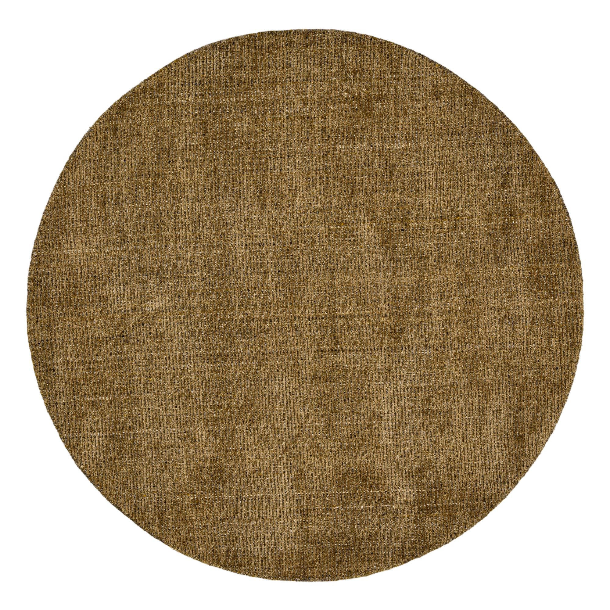 Theko Handwebteppich Gold 190x190 cm