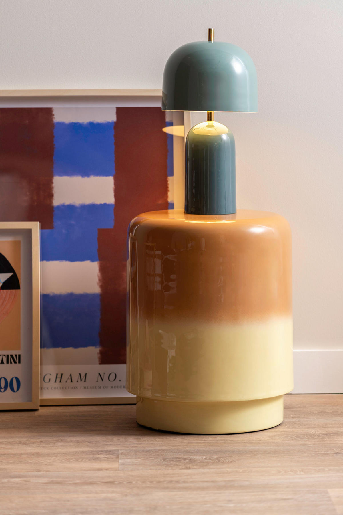 HOCKER Borrar Gelb Ø35/45 cm - Gelb, Metall (35/45/35cm) - Leitmotiv