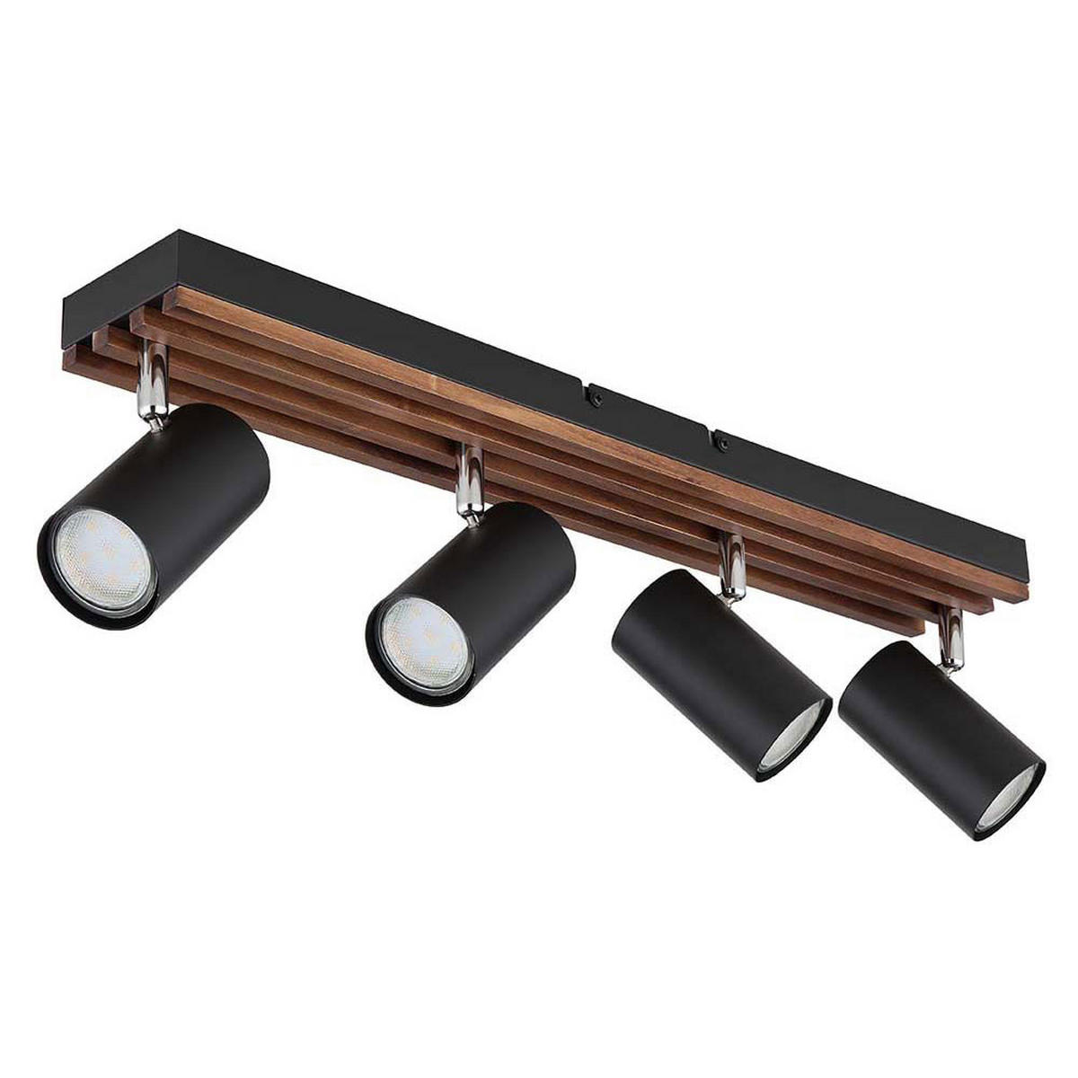 LED DECKENLEUCHTE Kayden Holzoptik Schwarz - Schwarz, Holz (56/8/12.5cm) - Globo Lighting