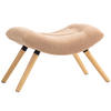 SITZHOCKER mit Berberfleece-Stoff 67 x 45 x 38 cm, Braun - Braun, Kunststoff (45/38/67cm) - HOMCOM